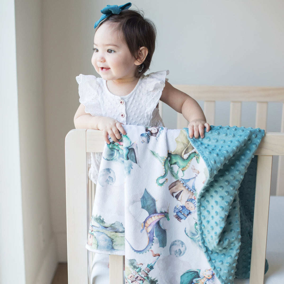 Dragons & Knights Minky Baby Blanket