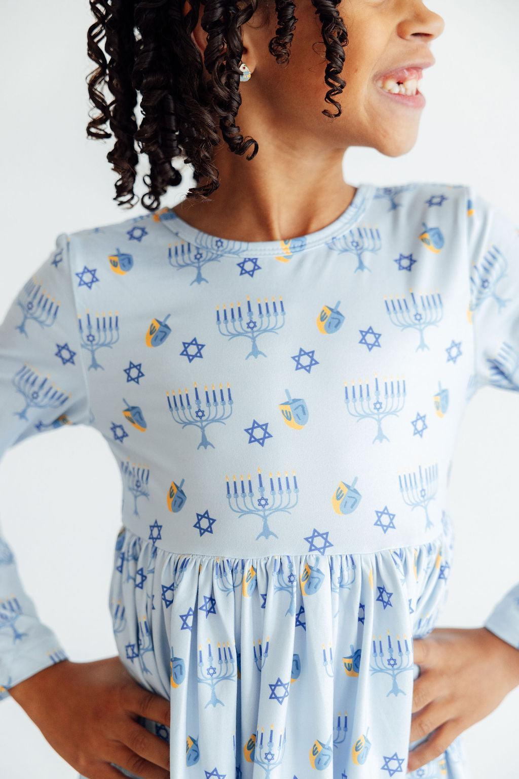 Dreidel Darling L/s Pocket Twirl Dress