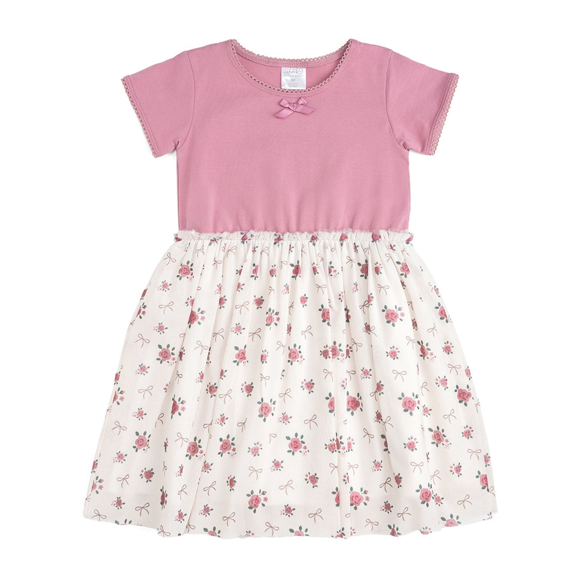 Coquette Rose Short Sleeve Tutu Dress