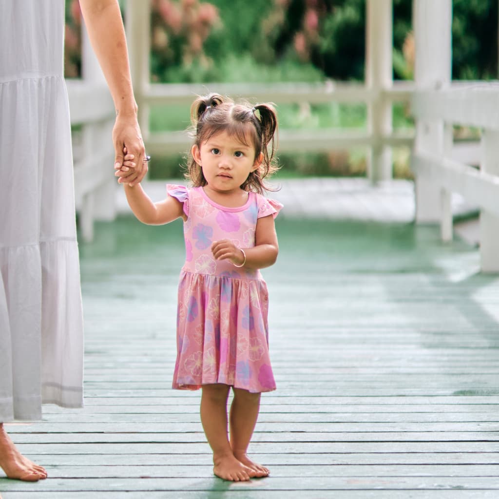 Seaflower Bamboo Flutter Sleeve Dress