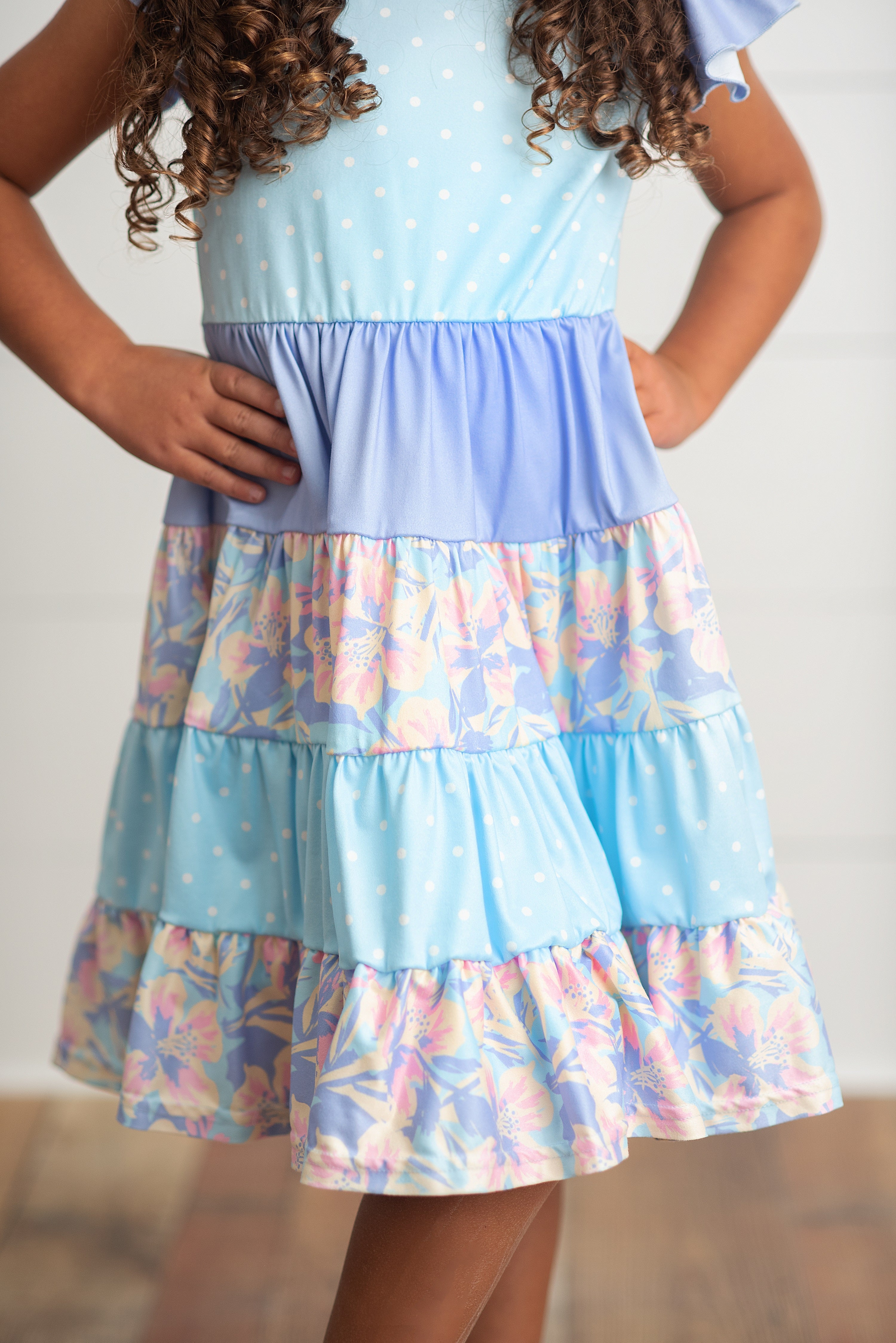 Blue Tiered Dress