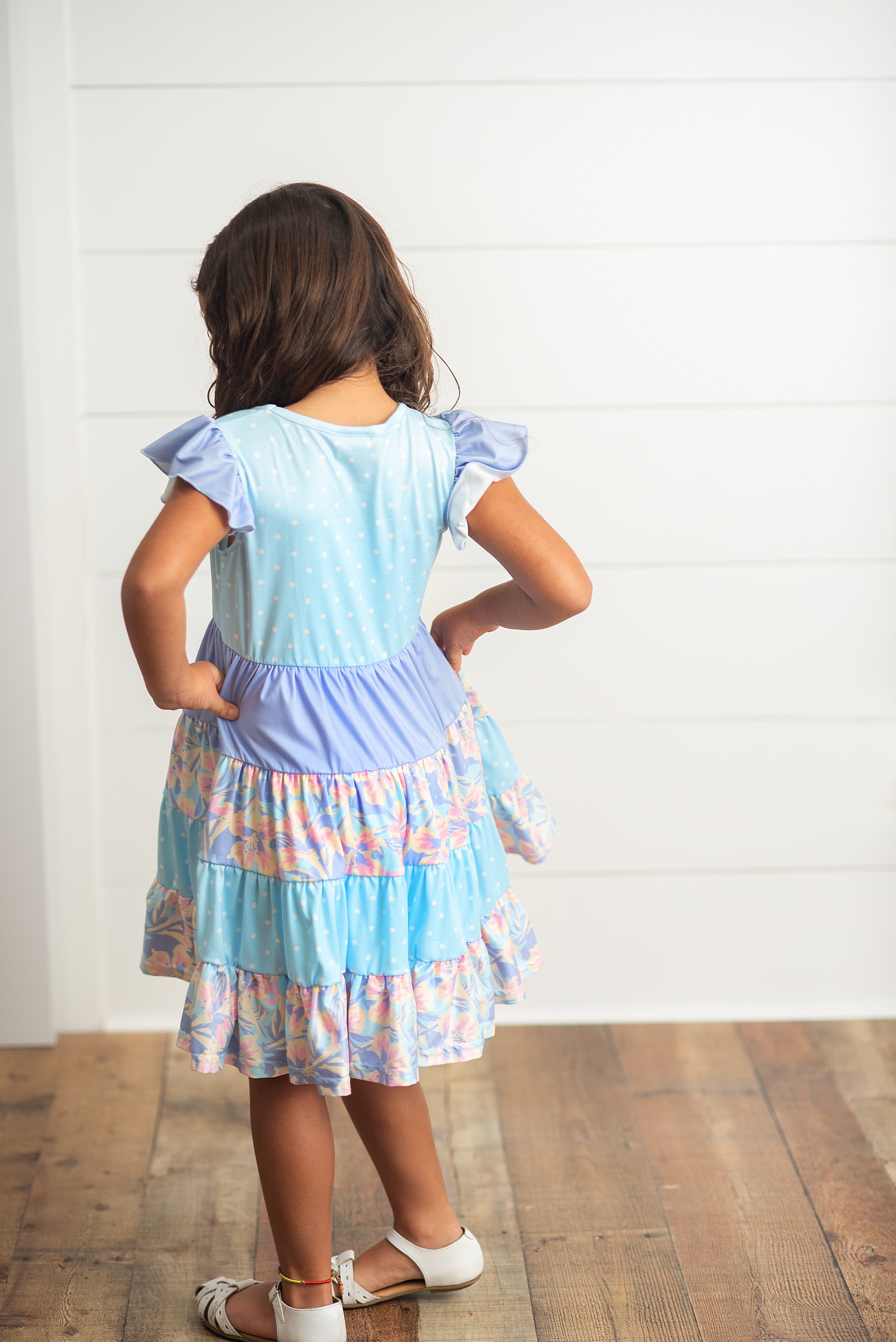 Blue Tiered Dress