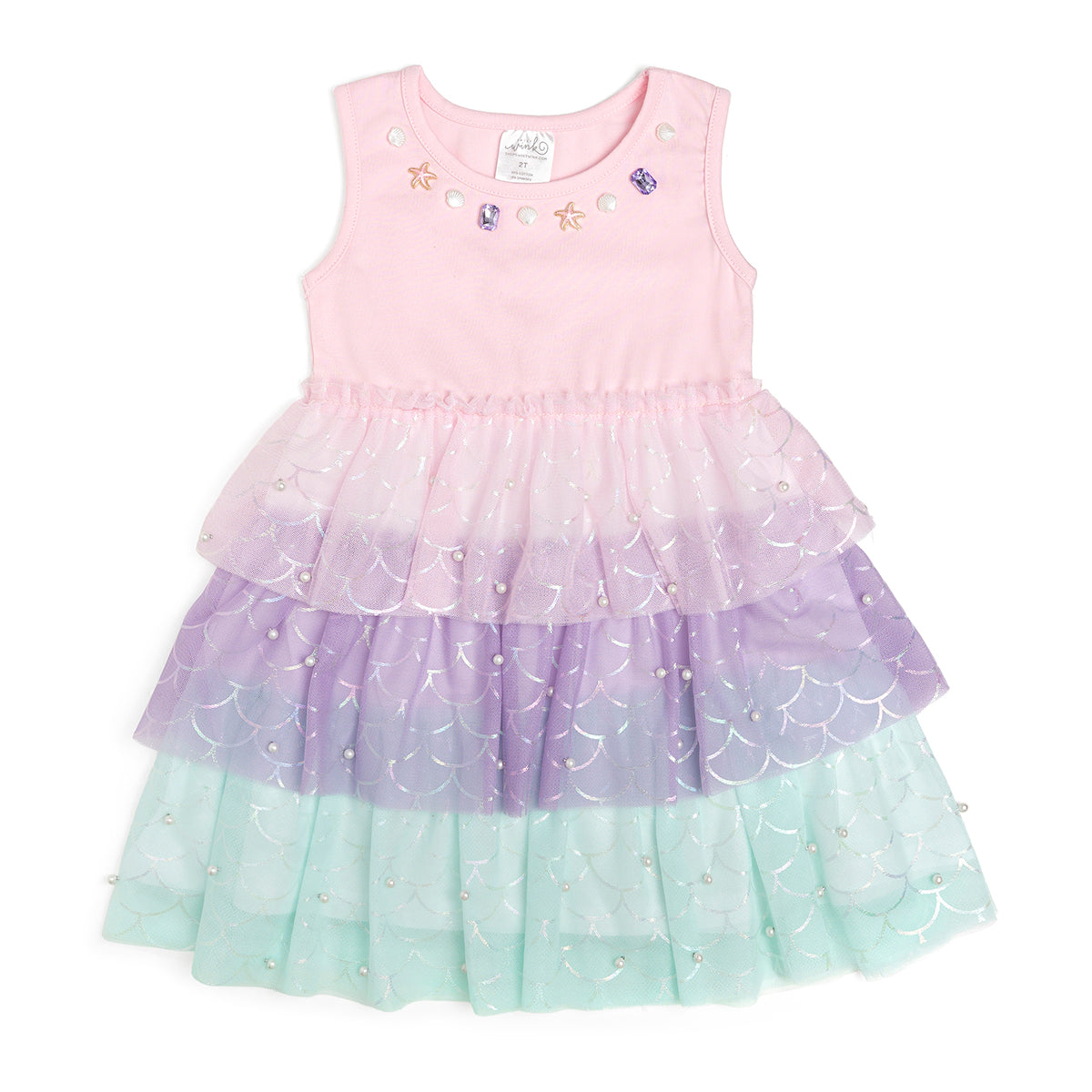 Mermaid Pearl Tank Tutu Dress