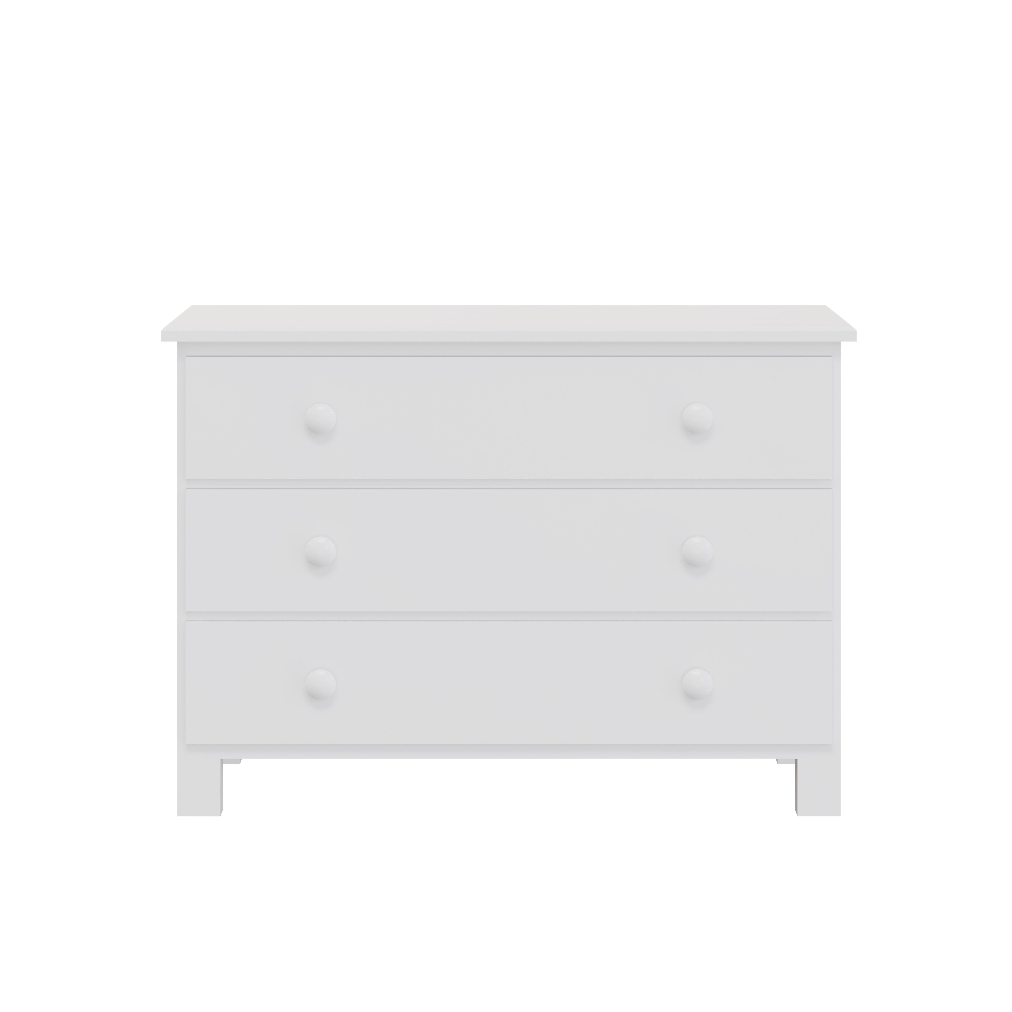 "just White" 3-drawer Dresser