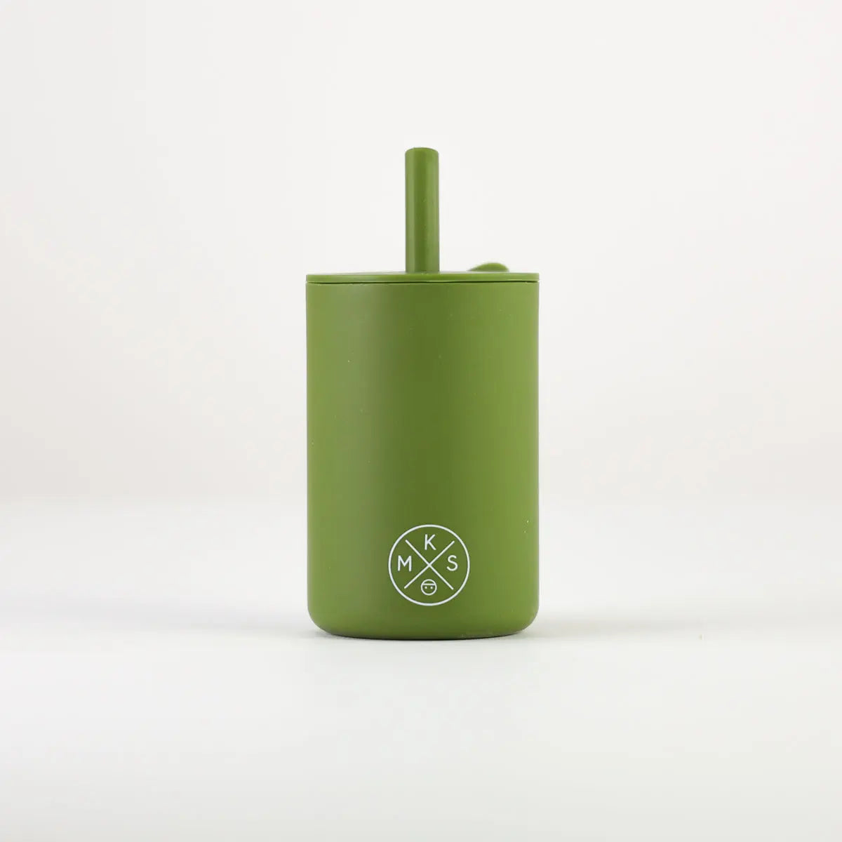 Drinking Cup With Straw - Army Green