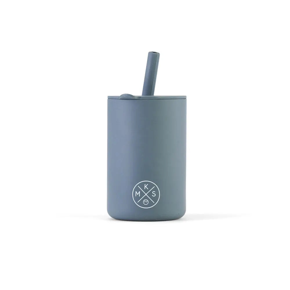 Drinking Cup With Straw - Charcoal