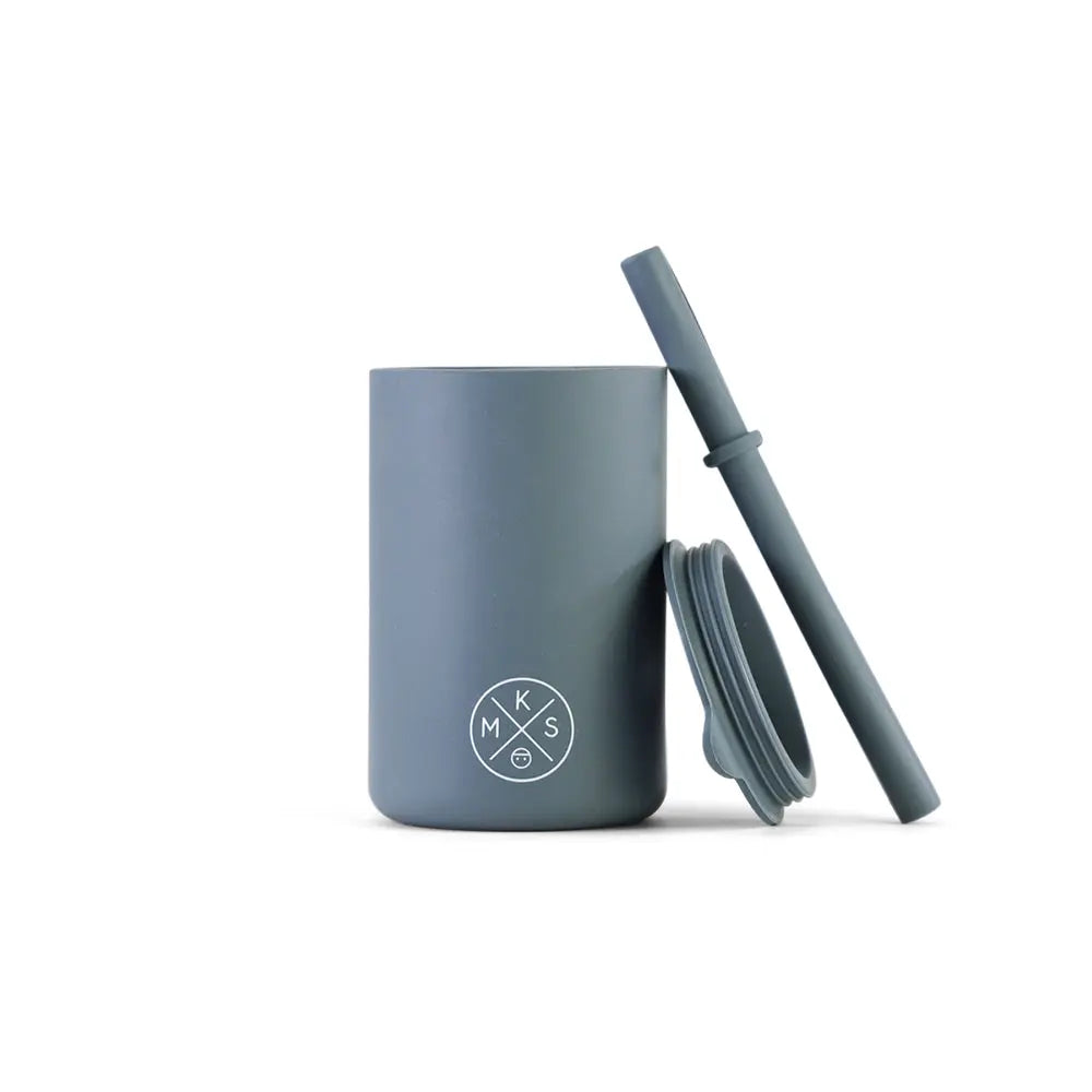 Drinking Cup With Straw - Charcoal