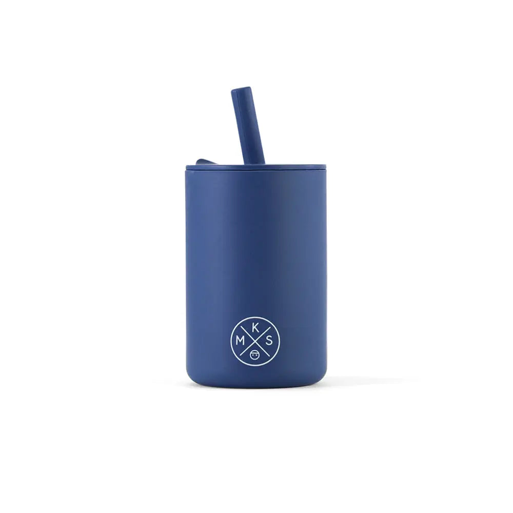 Drinking Cup With Straw - Navy