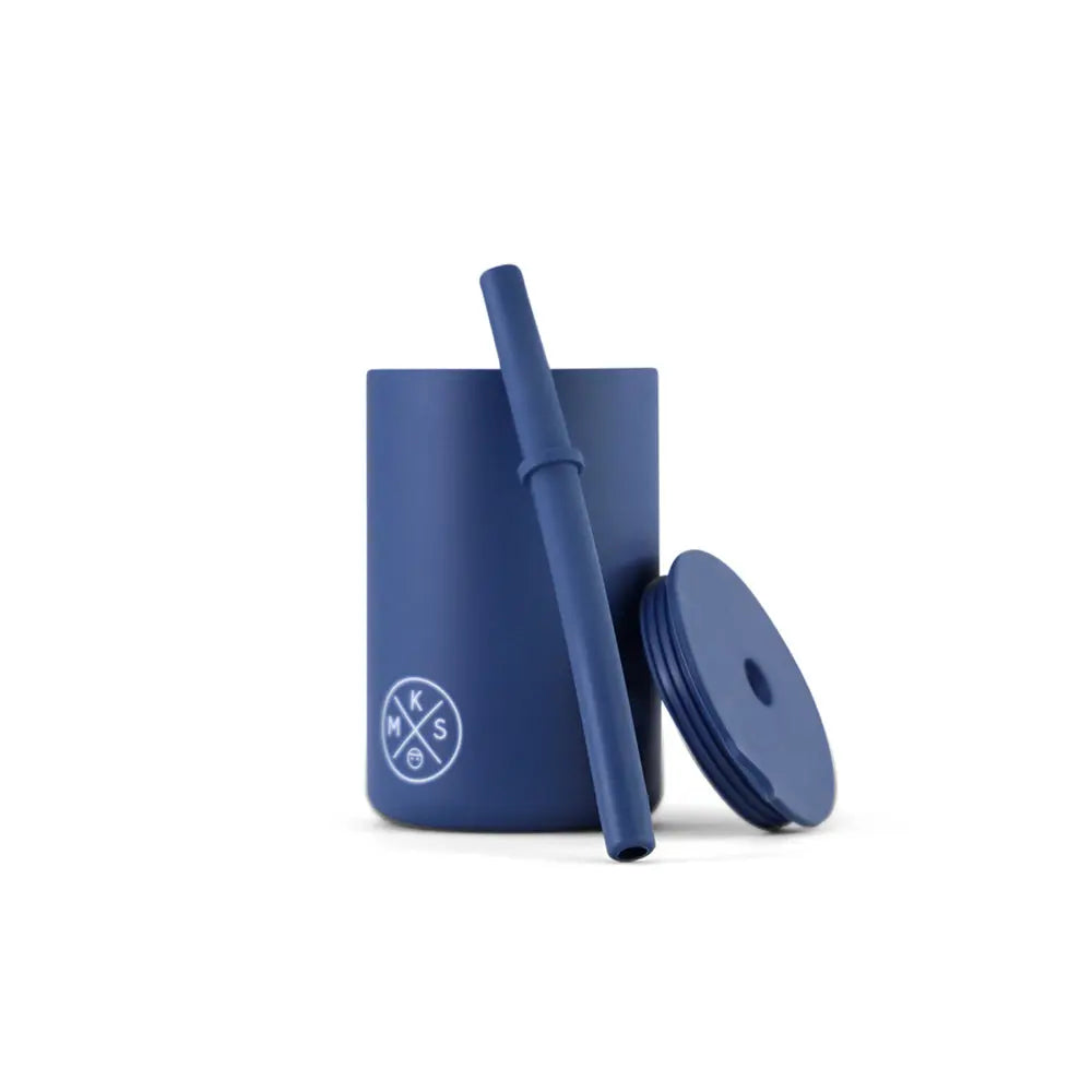 Drinking Cup With Straw - Navy