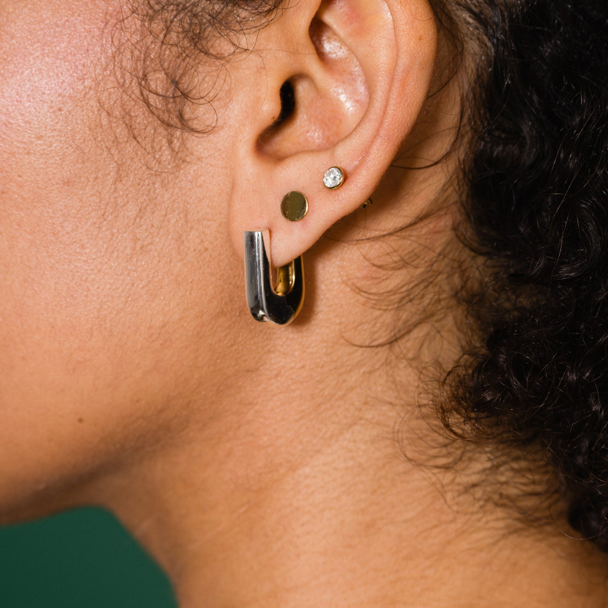 Duality Huggie Hoops