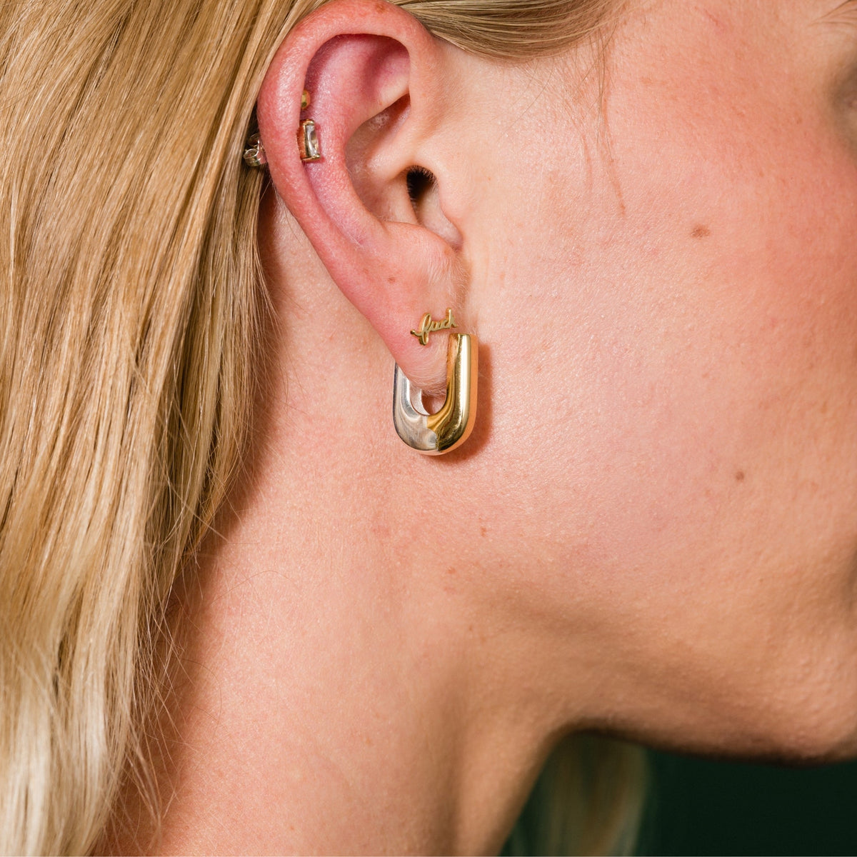 Duality Huggie Hoops