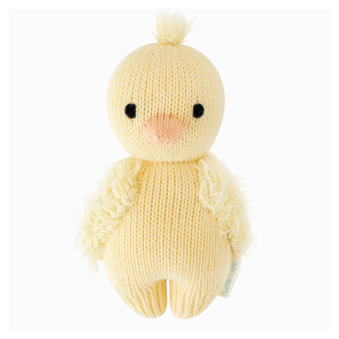 Duckling Heirloom Plush - Handmade Organic Cotton Baby Toy