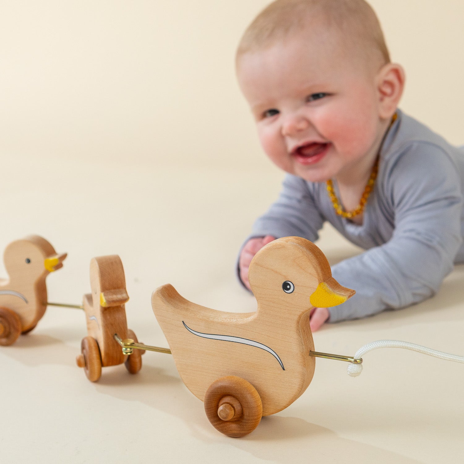 Pull Toy - The 3 Ducks | Maple Wood | Made In The Usa 🇺🇸