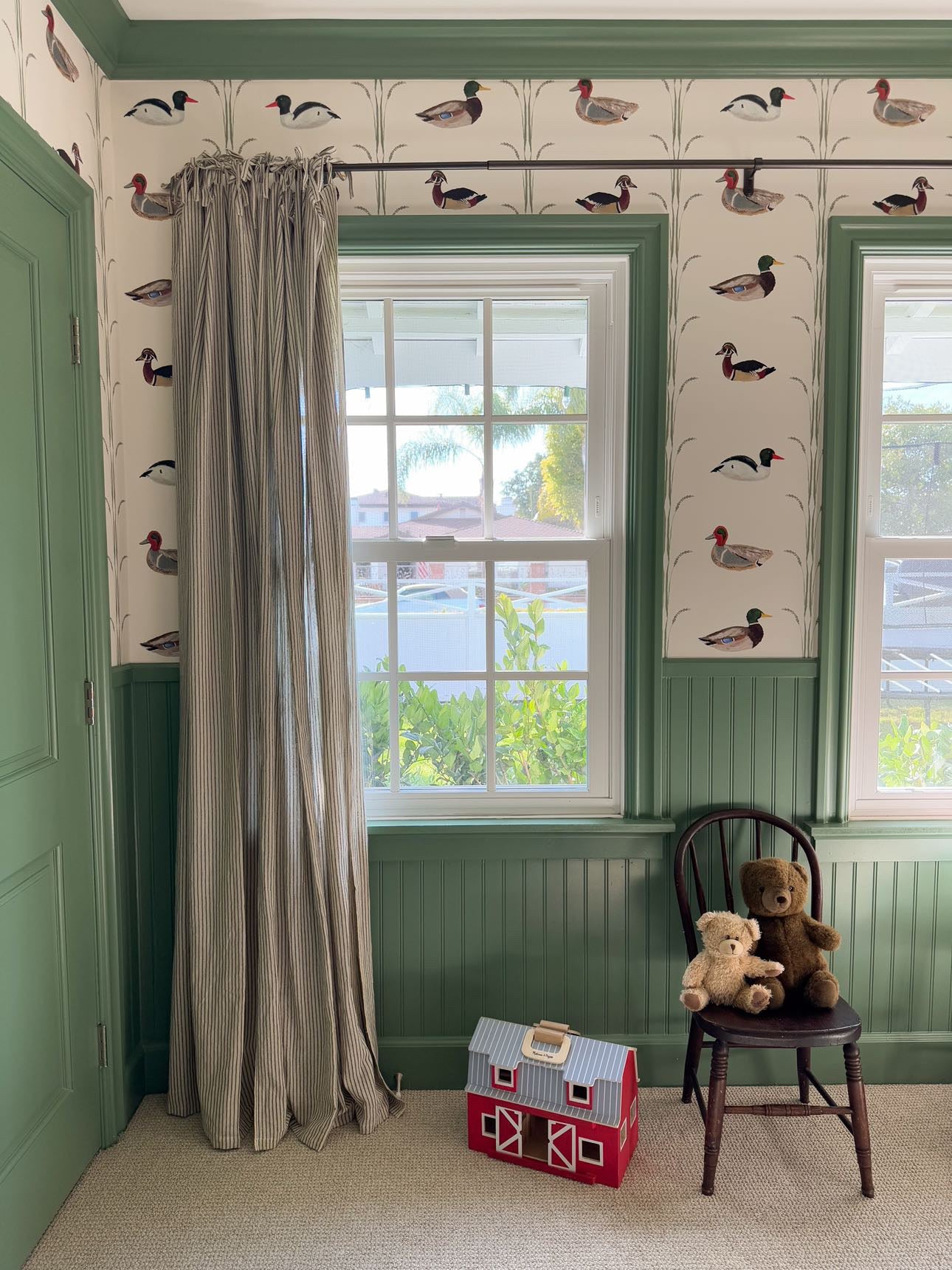 Ducks For Nicholas In Cream Wallpaper