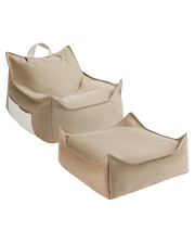 Dune Outdoor Beanbag Chair & Ottoman Set