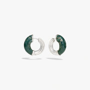 Carved Gemstone Hoops