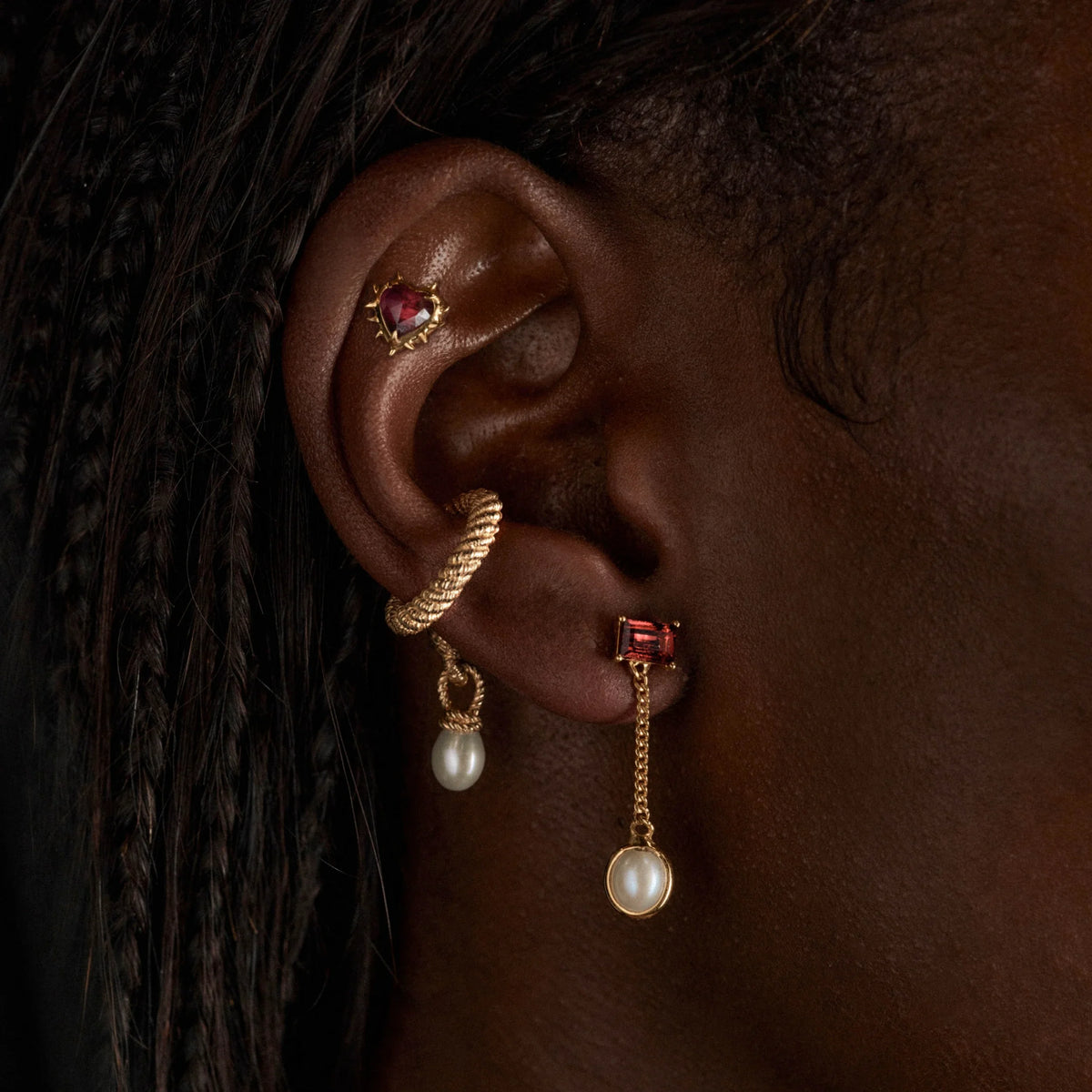 Adorned Pearl Ear Cuff