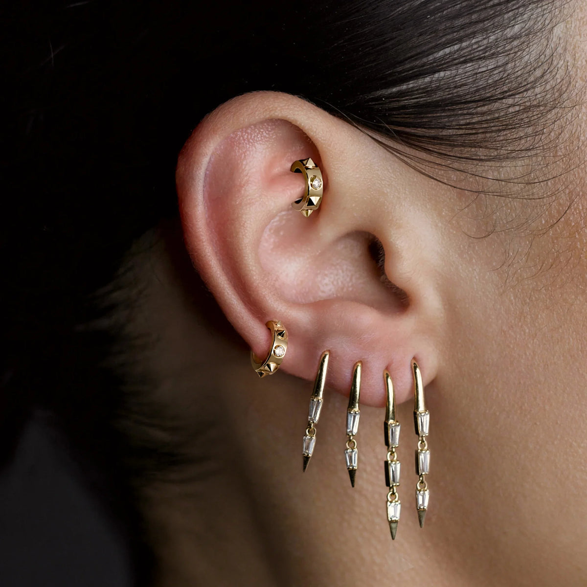 Graduated Dagger Earrings