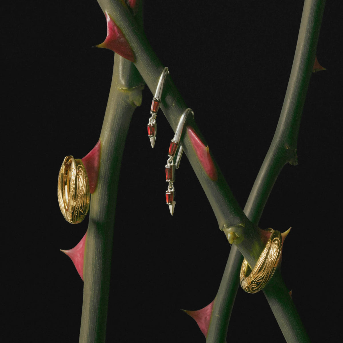 Graduated Dagger Earrings