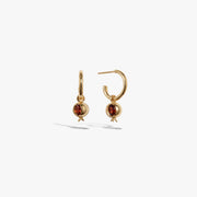 Pomegranate Charm Hoops