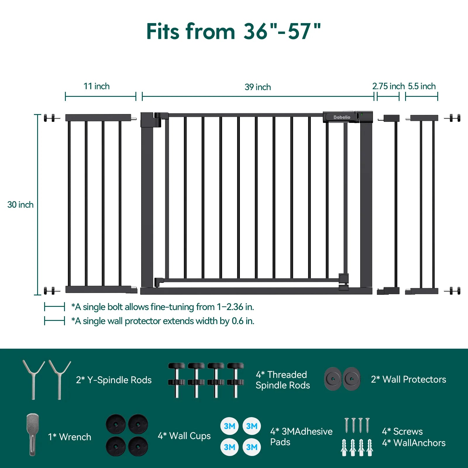 Pressguard Ⅱ | Upgrade Pressure-mounted Safety Baby Gate For Doorways & Stairs