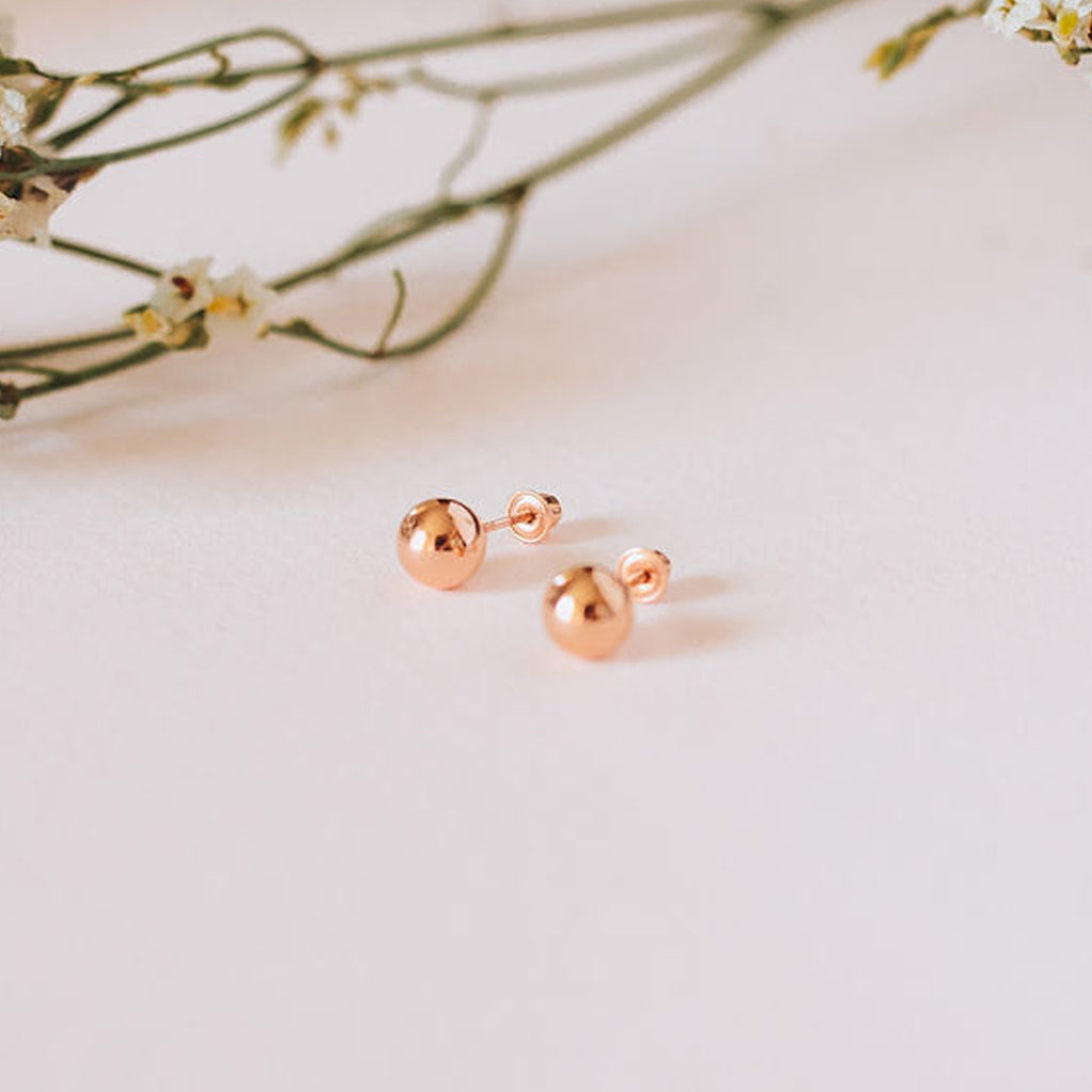 Medium Rose Gold Studs