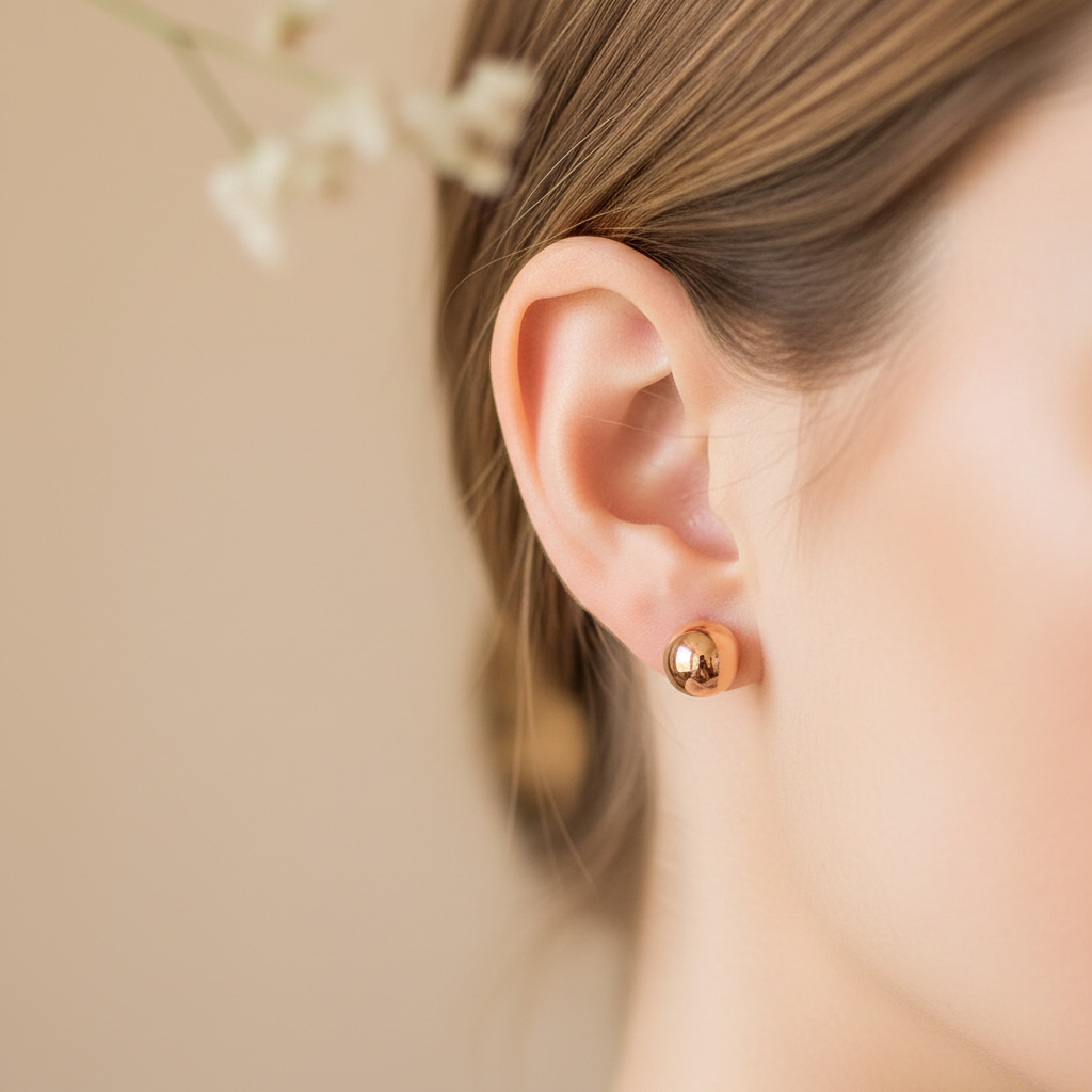 Medium Rose Gold Studs