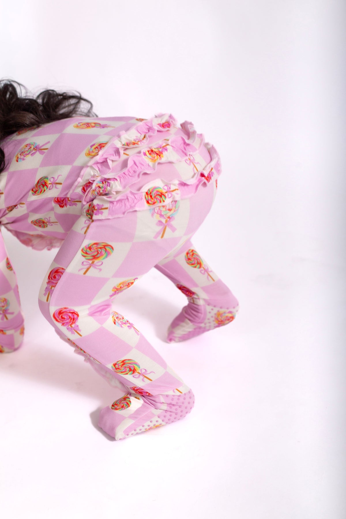 My First Lollipop Bamboo Onesie: Buttery Soft Pink Romper