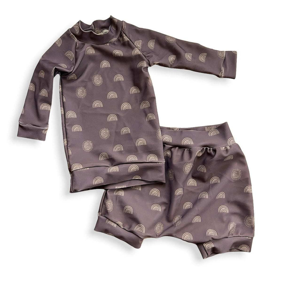 Suns & Rainbows Rashguard Set (top And Bottom)
