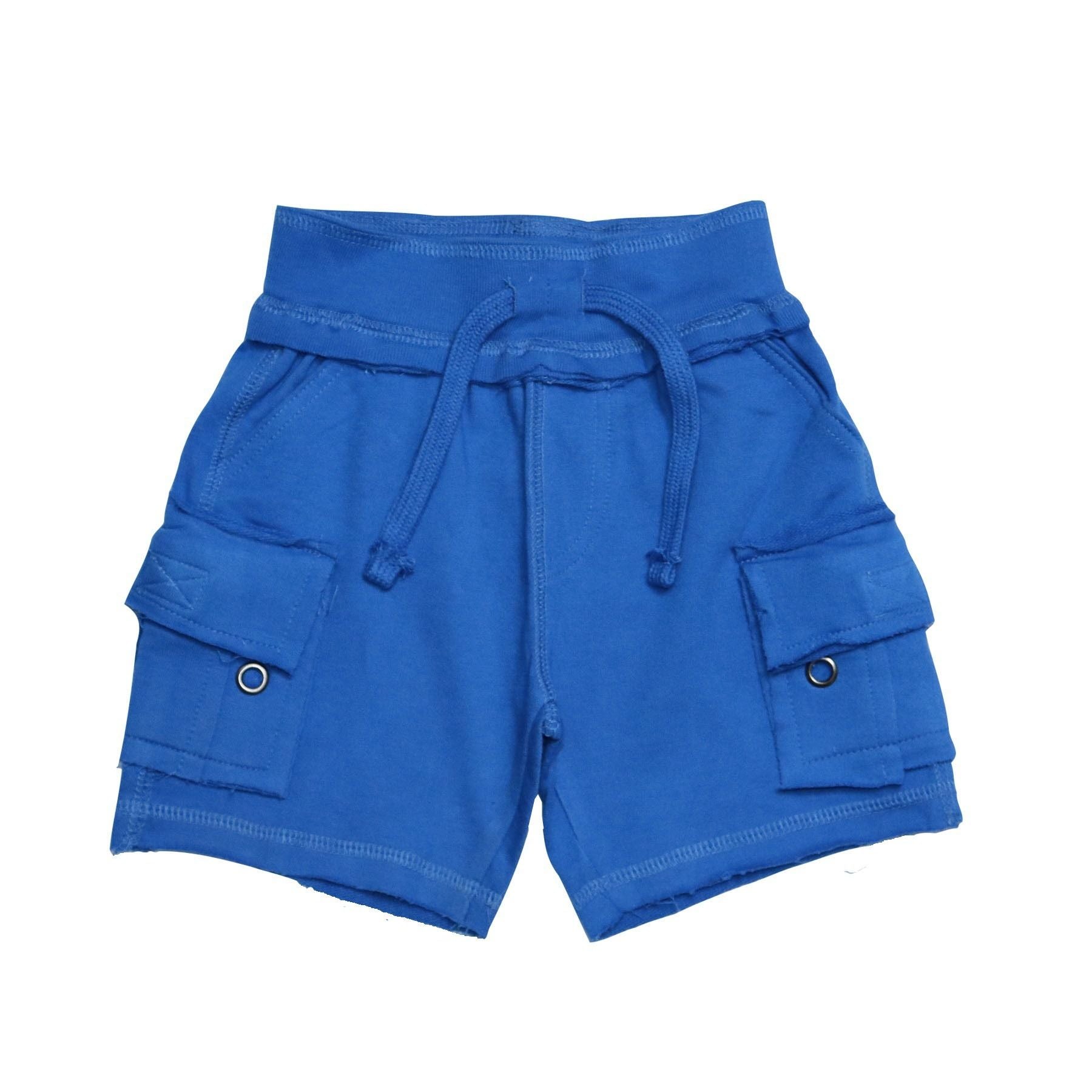 Kids Solid Cargo Shorts - Cobalt