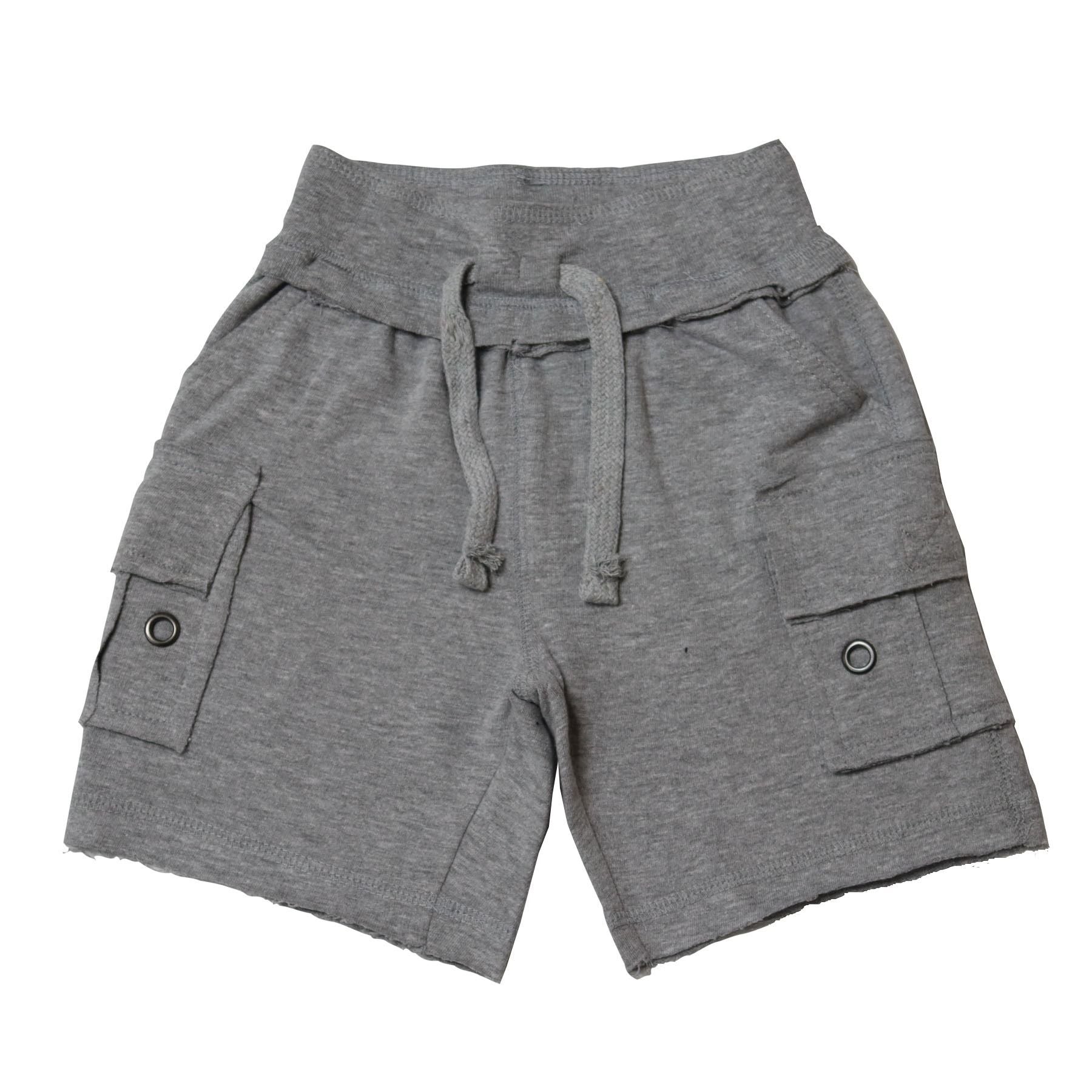 Kids Solid Cargo Shorts - Heather Grey