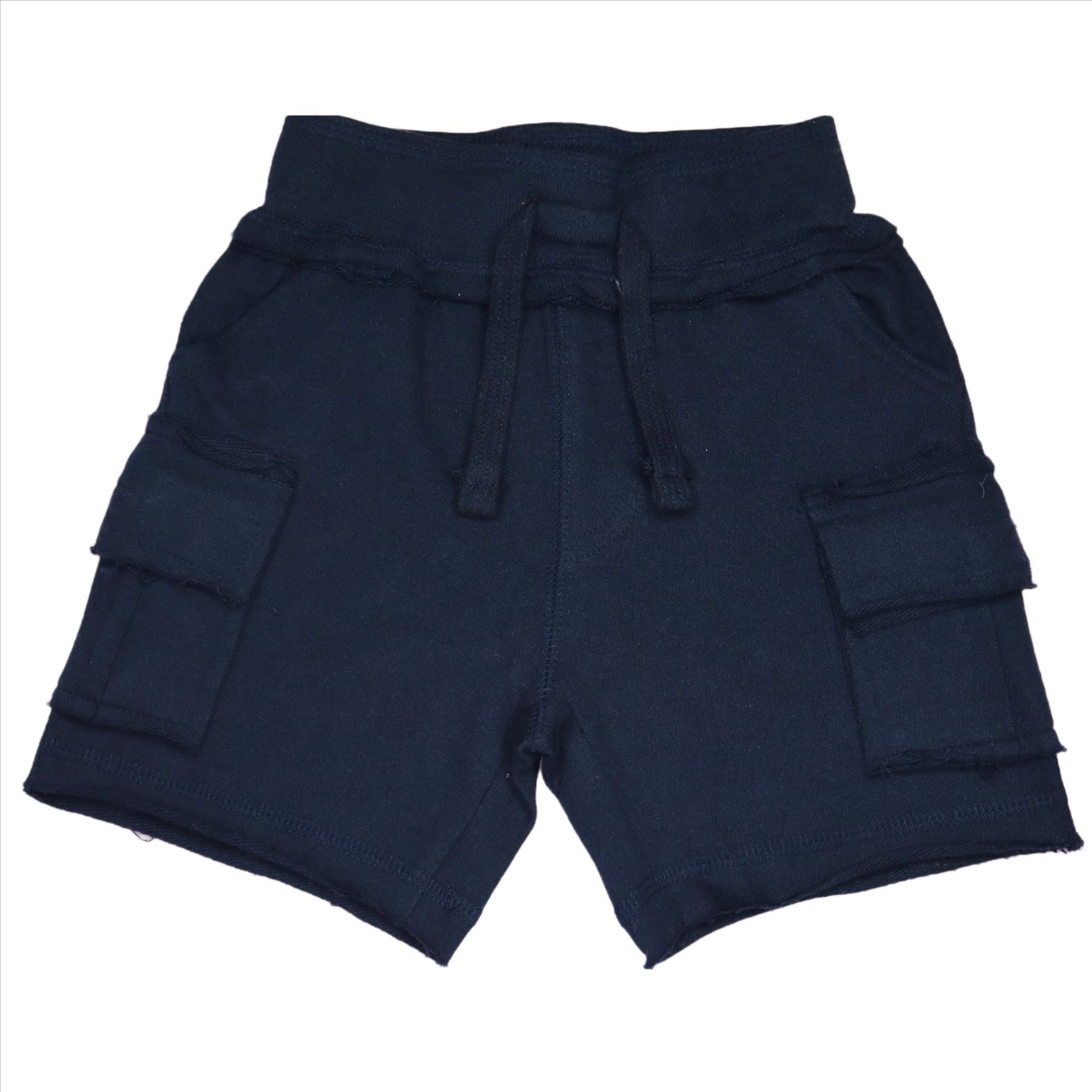 Kids Solid Cargo Shorts - Navy