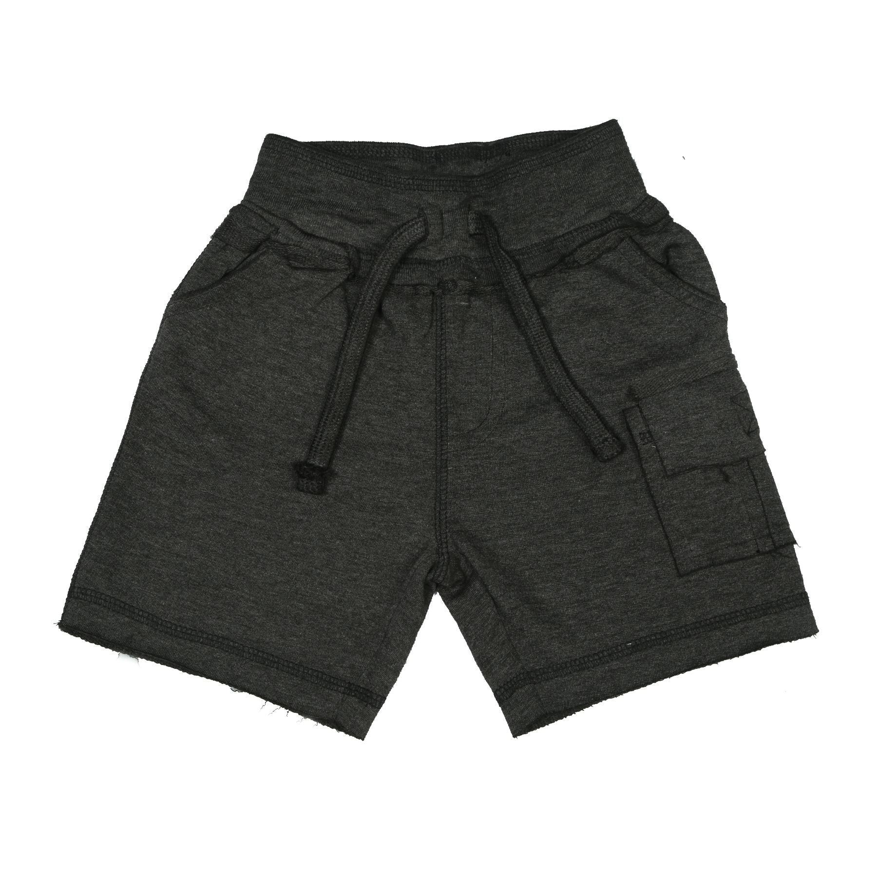 Kids Heathered Cargo Shorts - Distressed Black