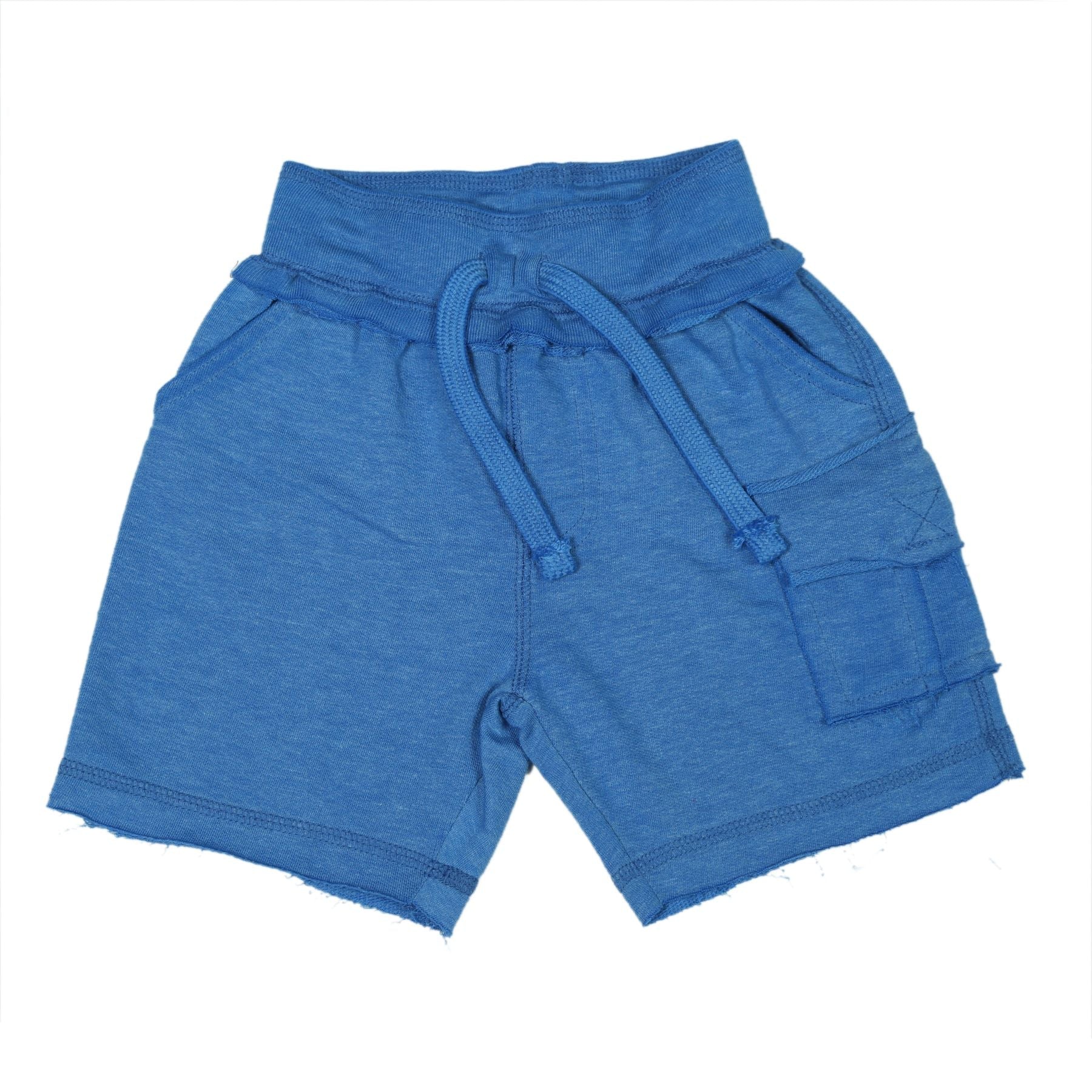 Kids Heathered Cargo Shorts - Distressed Cobalt