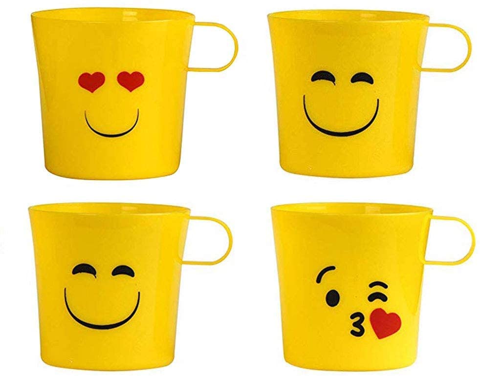 Plastic Emoji Unique Coffee Mugs Drinkware 9 Oz 8 Pack