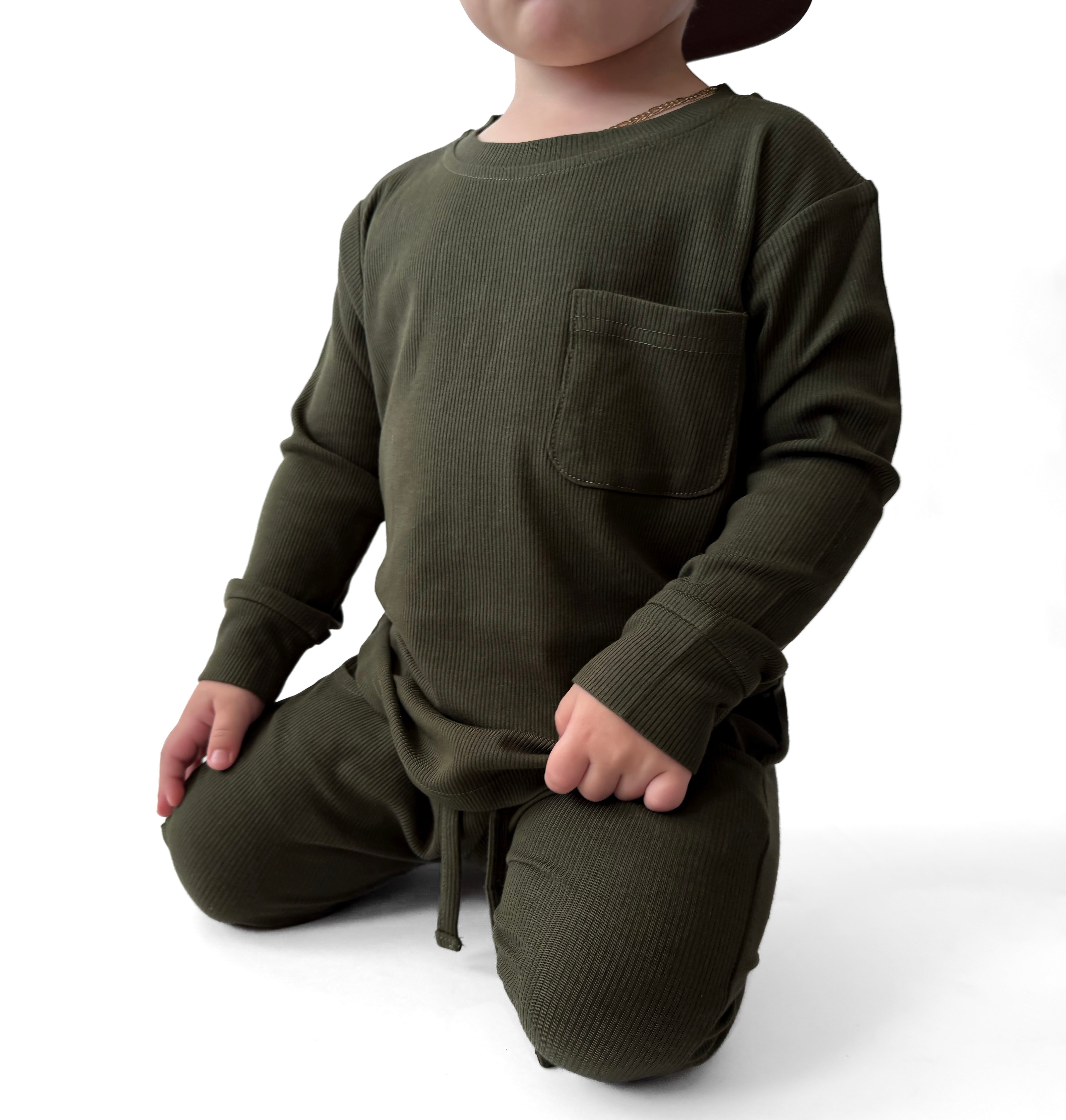 Bamboo Ribbed Long Sleeve - Hunter