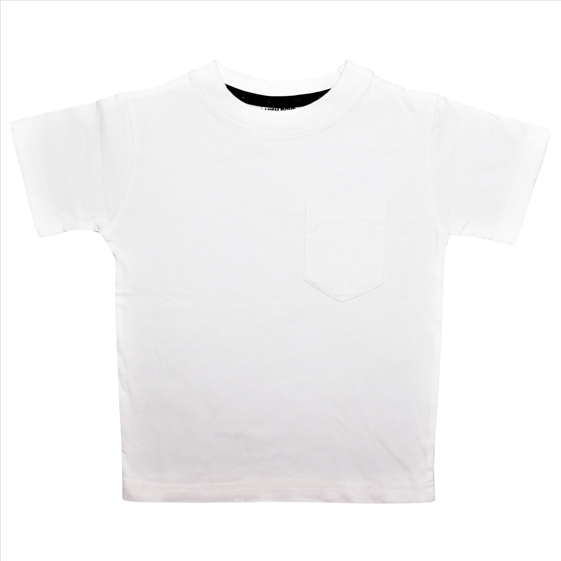 Kids Solid Enzyme Pocket Tee - White