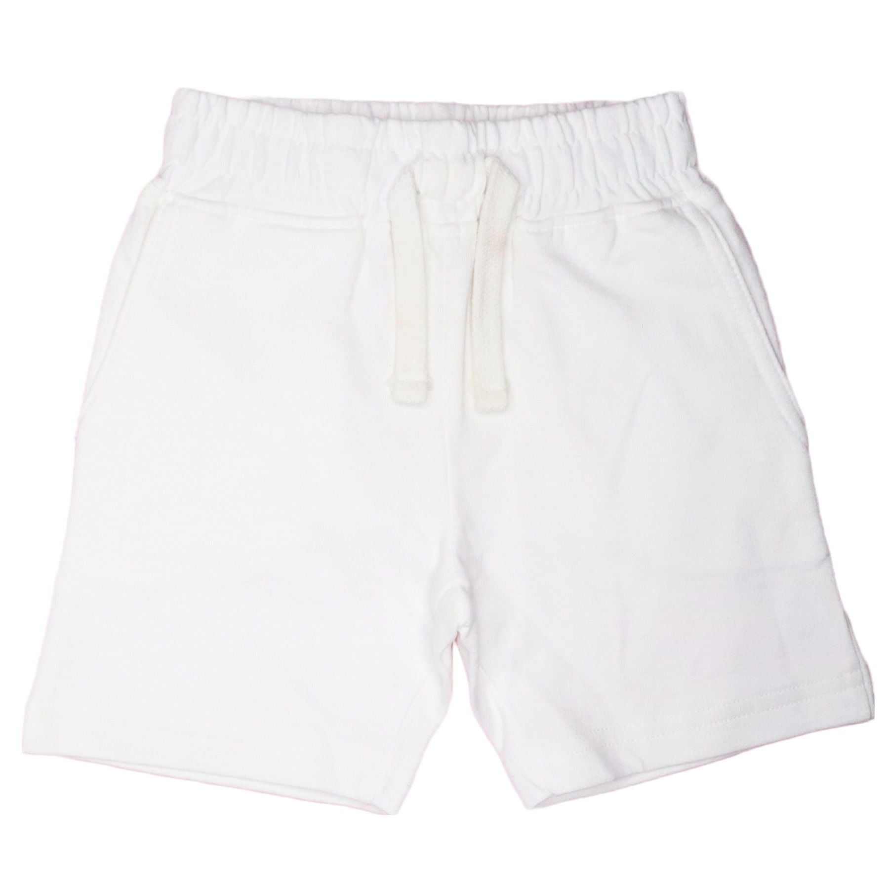 Kids Solid Comfy Shorts - White