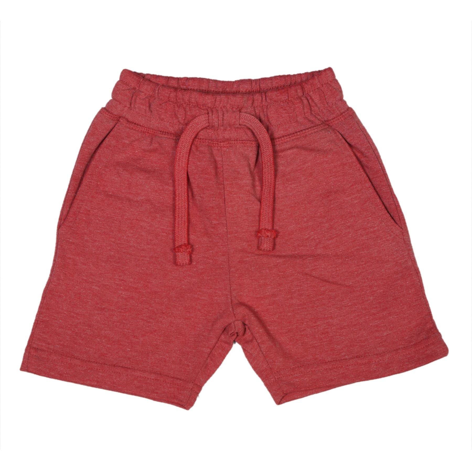 Kids Heathered Comfy Shorts - Distressed Red