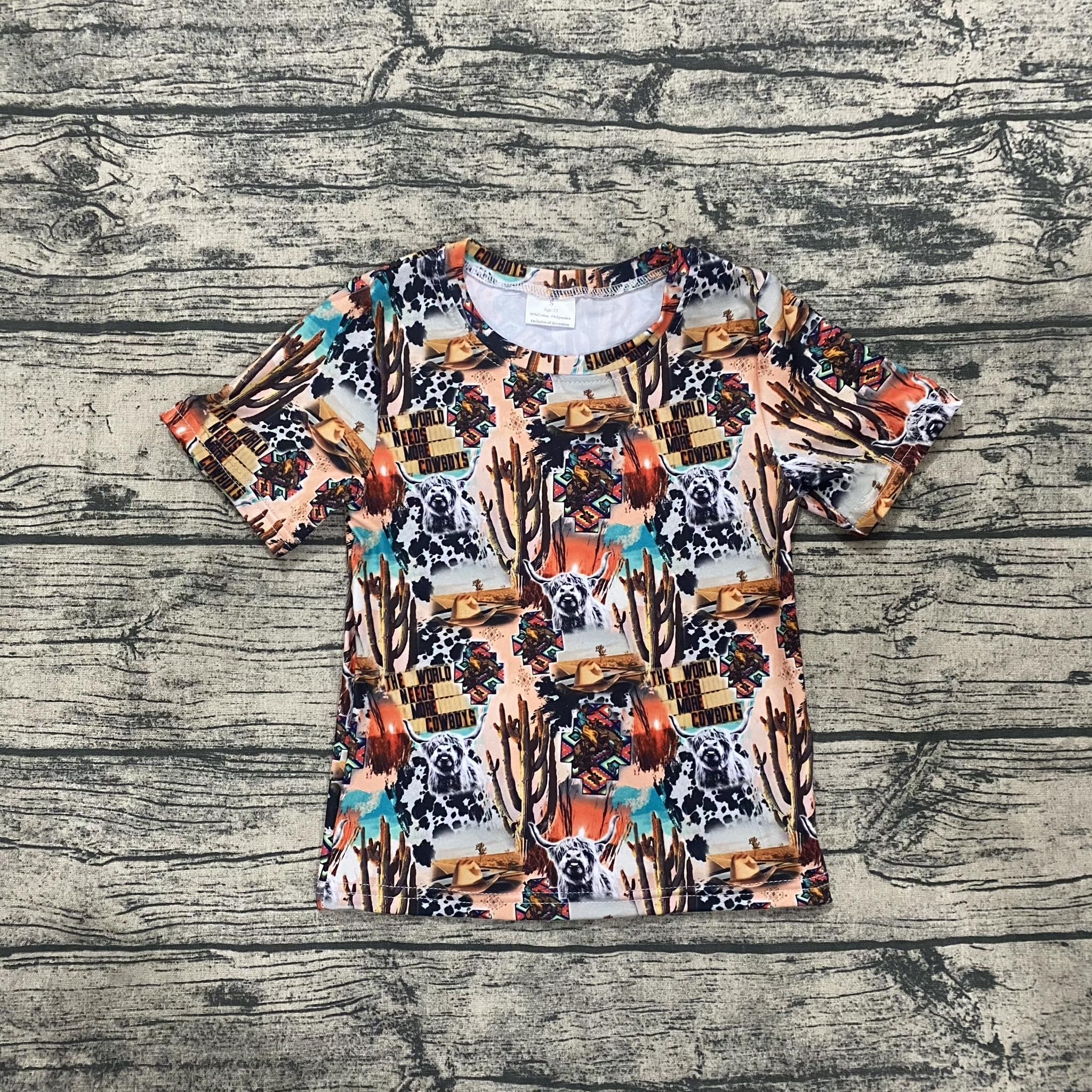 Western Collage Short Sleeve T Shirt