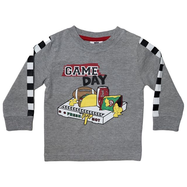 Kids Long Sleeve Tee - Game Day Snacks