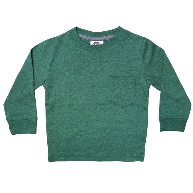 Kids Long Sleeve Pocket Tee - Hunter