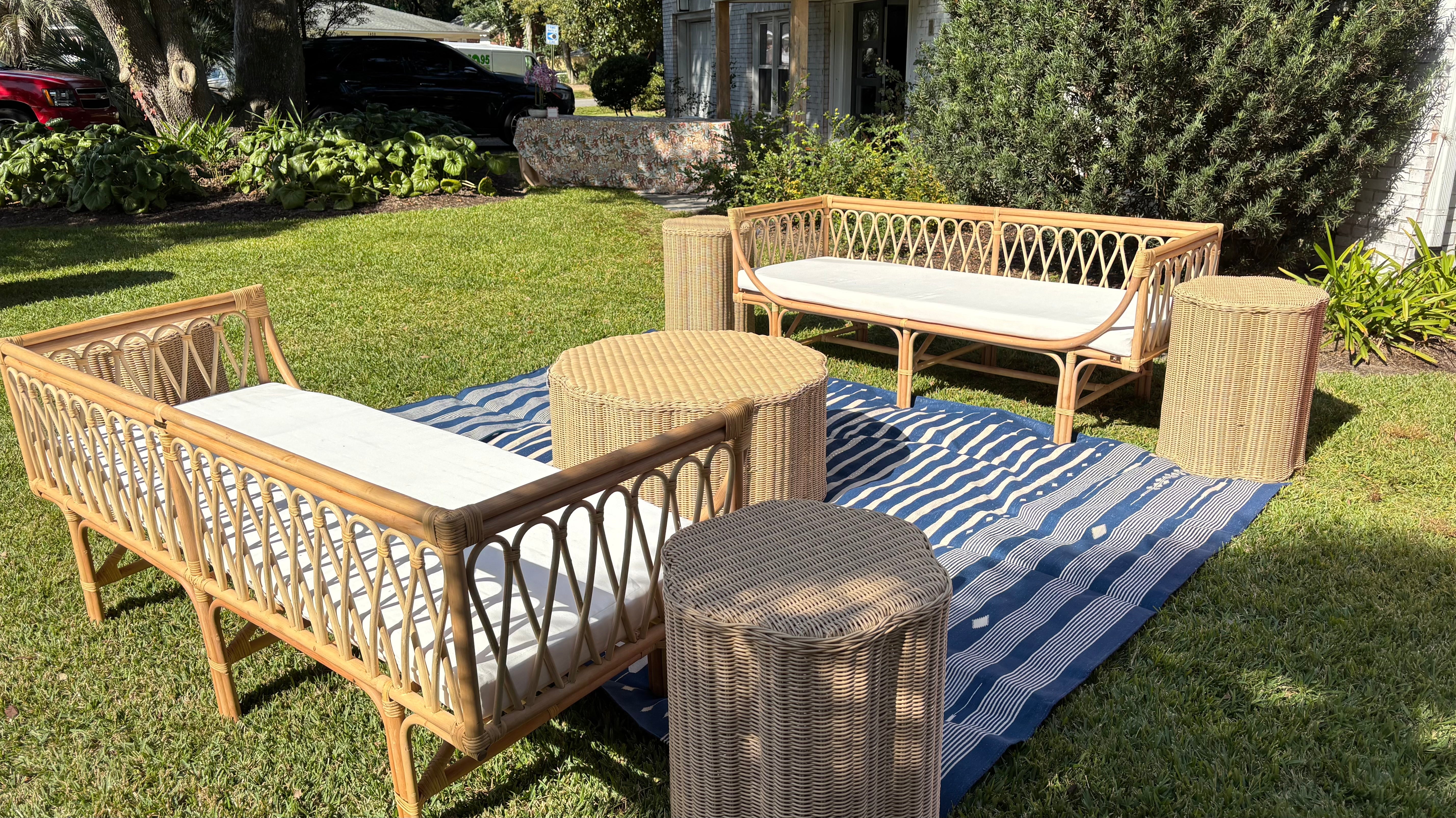 Kiira Outdoor Scalloped Side Table - Light Dune