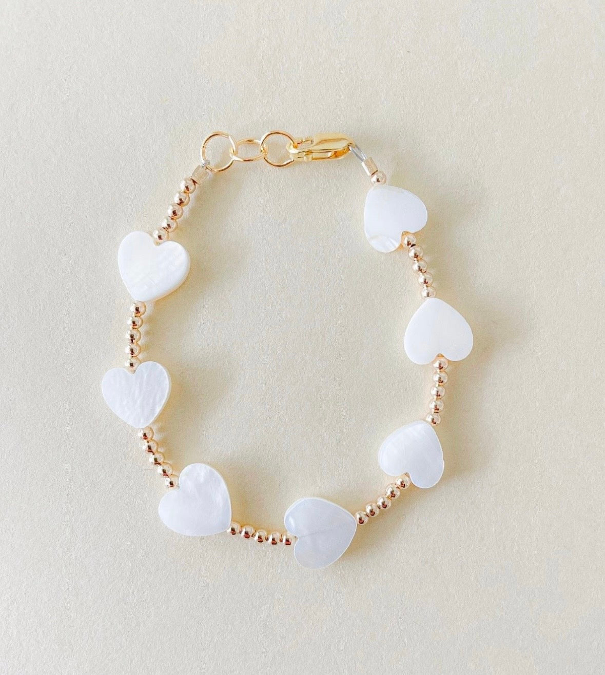 Gold-filled Shell Heart Bracelet | Handmade Jewelry For Women, Kids & Babies | Everyday Layering Bracelet