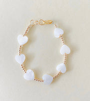 Gold-filled Shell Heart Bracelet | Handmade Jewelry For Women, Kids & Babies | Everyday Layering Bracelet