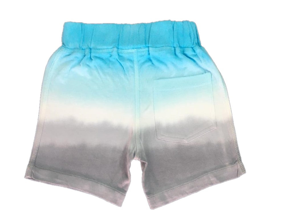 Kids Comfy Gradient Shorts - Turq/white/coal