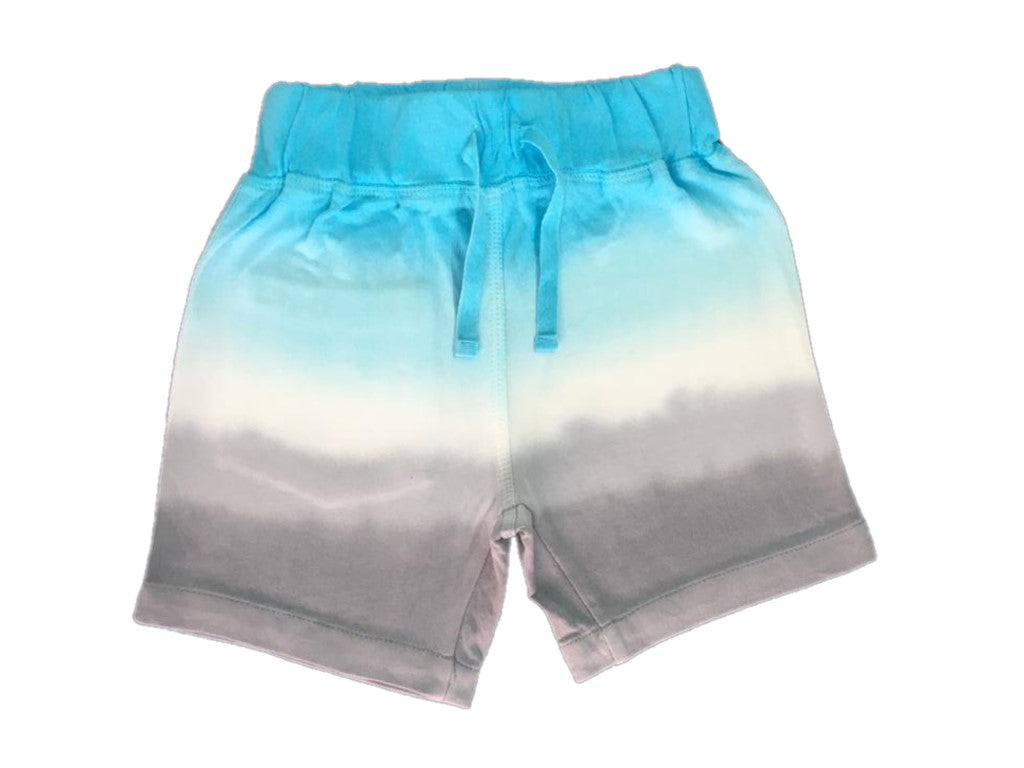 Kids Comfy Gradient Shorts - Turq/white/coal