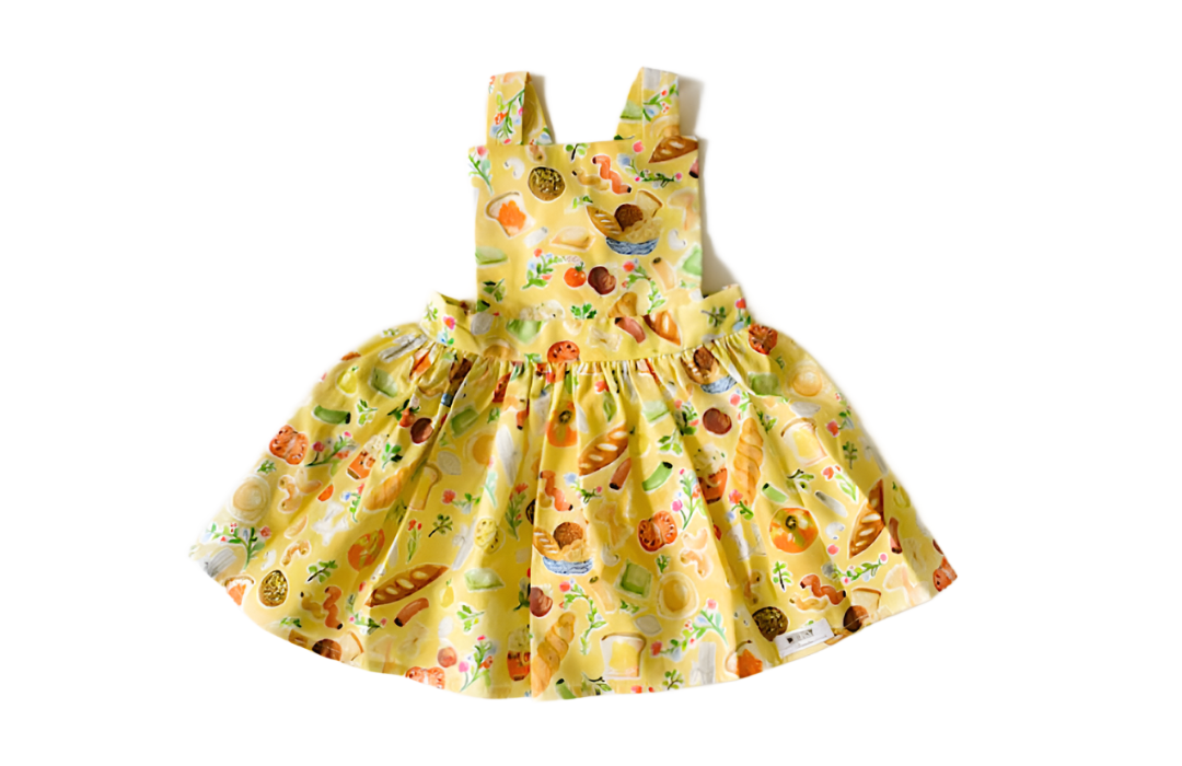 Girls Pinafore Dress In Carbo Load