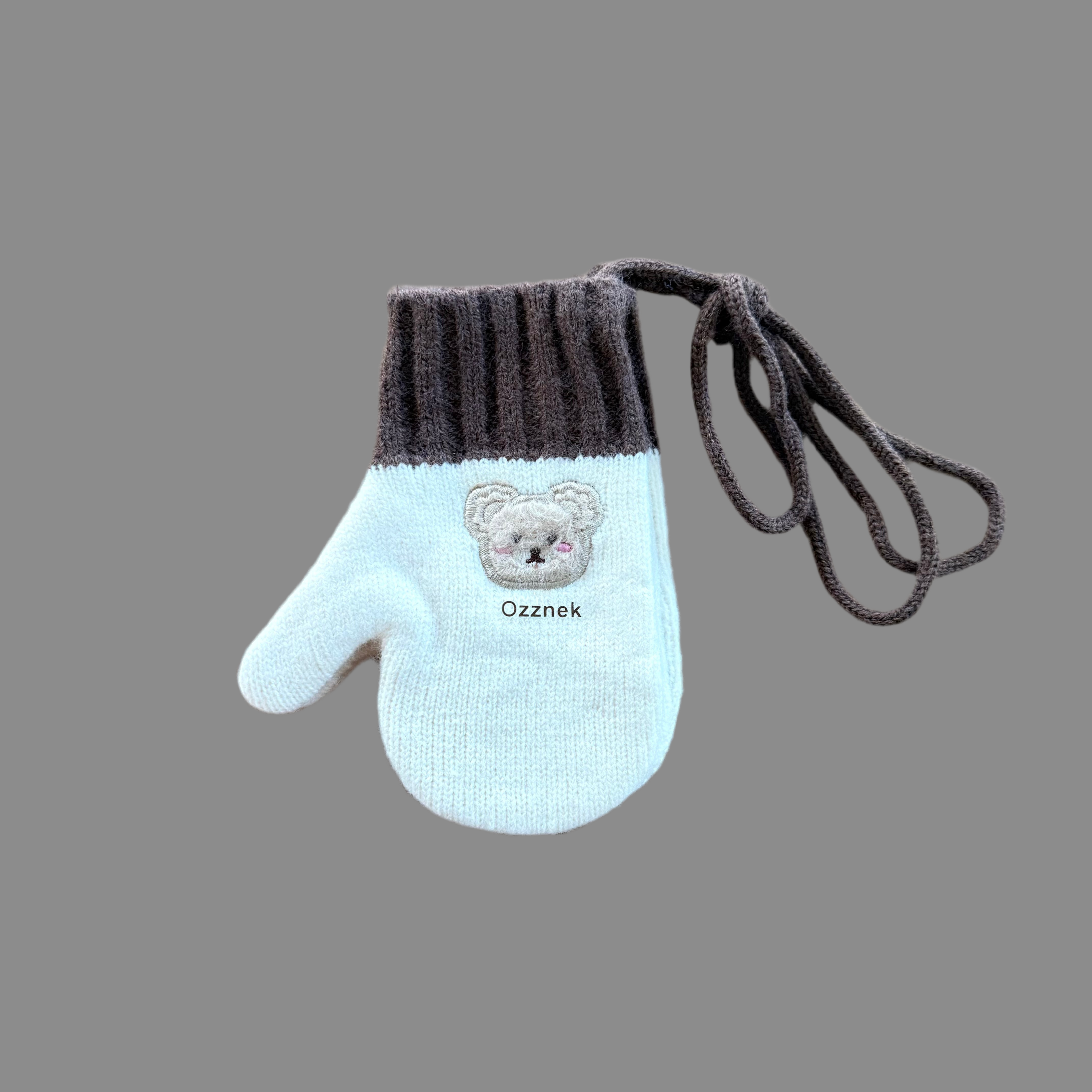 Kids Winter Gloves With String | Warm Toddler Mittens 2-5y