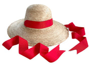 Buttercup Little Girl’s Hat - Red Grosgrain Ribbon